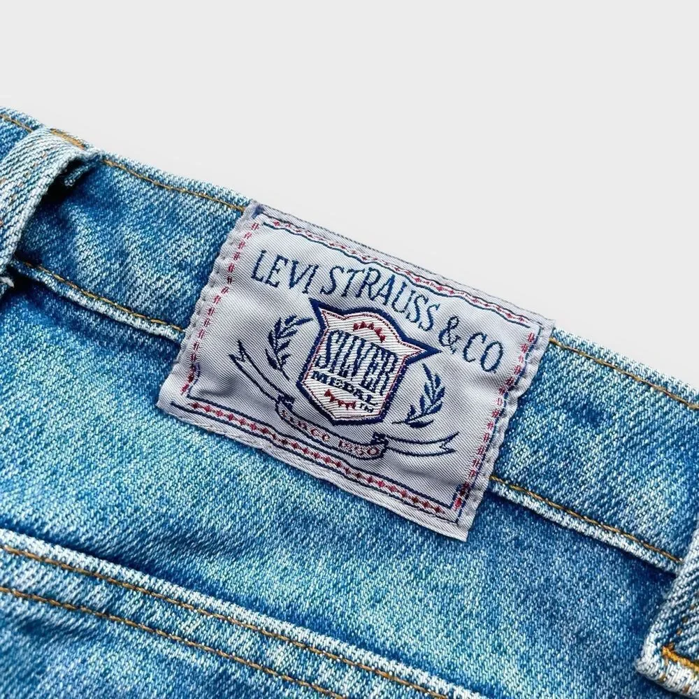 Vtg 80s 90s Levi's Silver Medal Jeans, Silvertab, Relaxed Fit Stretch, 38 x 30 - Picture 5 of 9